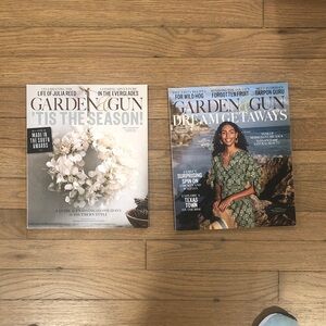 Lot of Garden & Gun Magazines December 2020 to March 2021